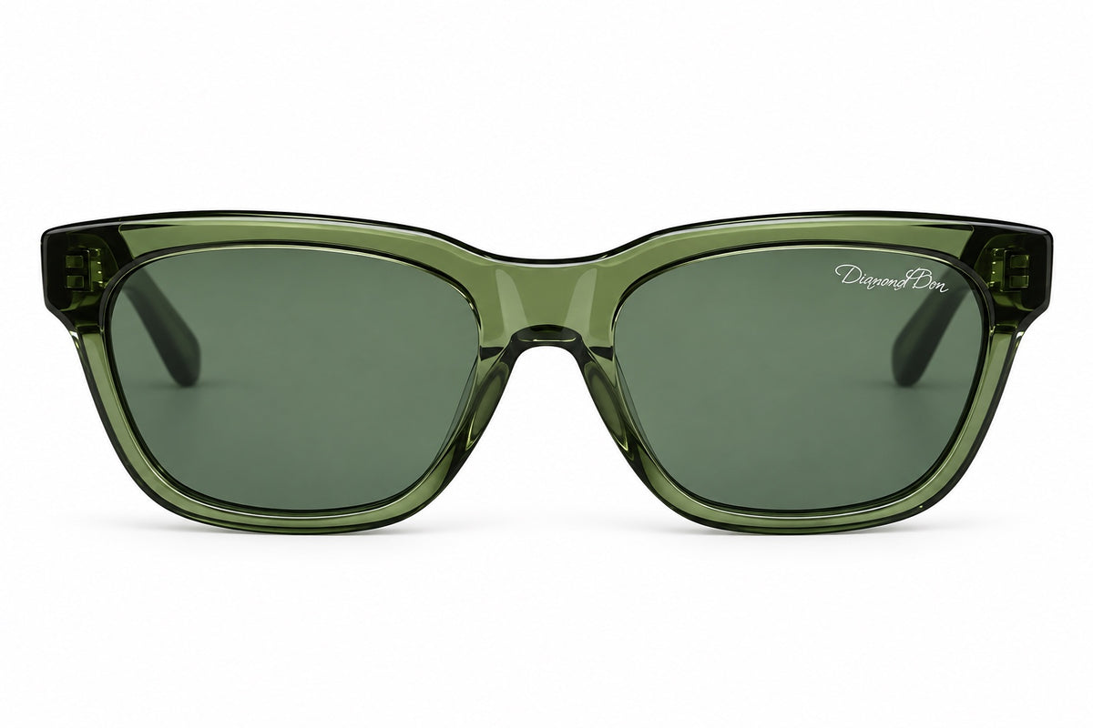 Green Commander sunglasses, entire frame